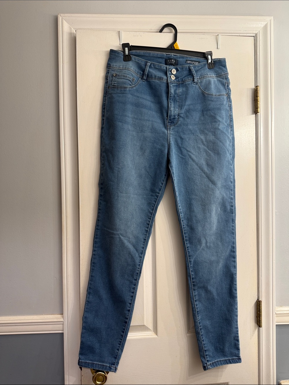 Curve Appeal Classic Blue Women’s Jeans - high rise skinny